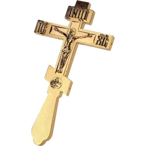 Hrist Jesus Cross Crucifix Suffering Statue Orthodox Hand Holding Catholic Religious Prayer Church Decoration