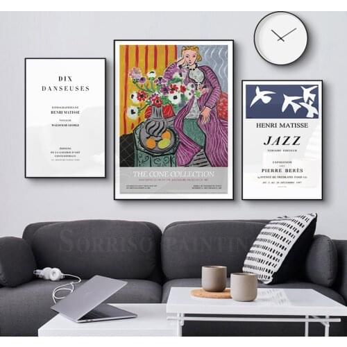 Canvas Painting Nordic Retro Matisse Abstract Figure Oil Wall Art Posters And Prints Pictures For Living Room Home Hallway Decor