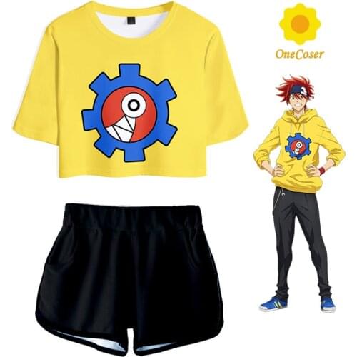 SK8 the Infinity Reki Kyan Langa Miya Chinen Hasegawa Cosplay Costume Short T-shirt Showing Belly Sexy Summer Navel Suit Jerseys