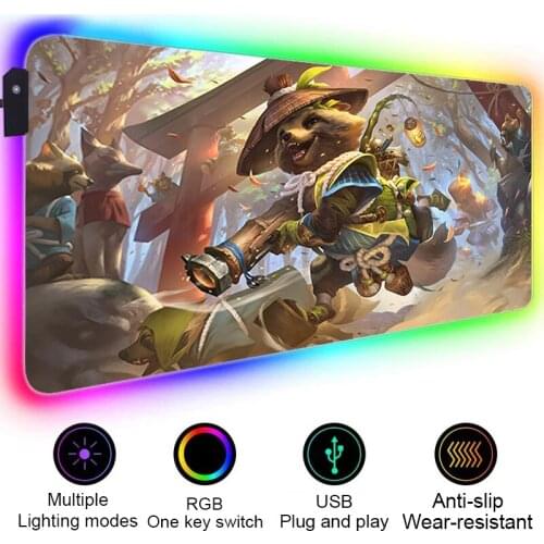 Backlit Mat Mouse Pads Smite Mousepad Anime Mouse Pad Gamer Gaming Accessories Computer Table Rgb Mousepad Mausepad Led Mice Mat