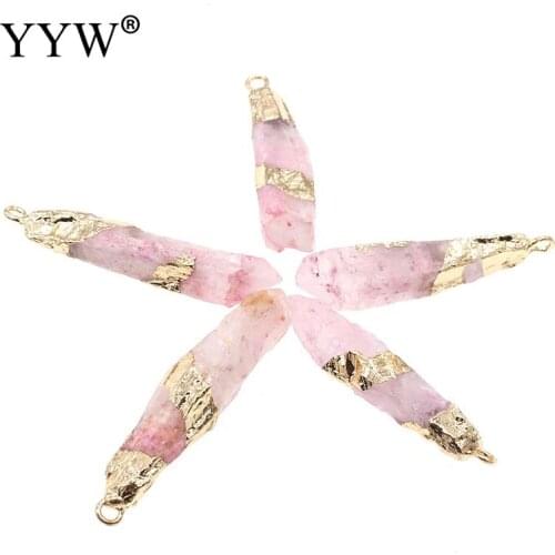 Quartz Gemstoned Pendants Big Hole Irregular Natural Crystal Pendants Diy For Necklace Bracelets Wedding Jewelry Gift