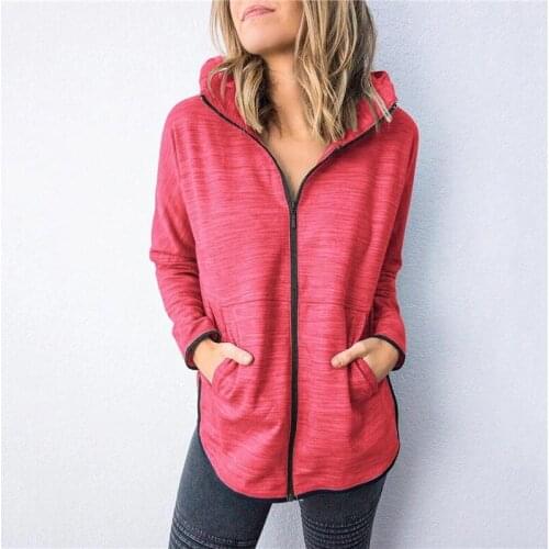 New Spring Autumn Casual Sports Jacket Ins Hooded Sweater Zipper Cardigan Sweater Womens Outerwear All-match