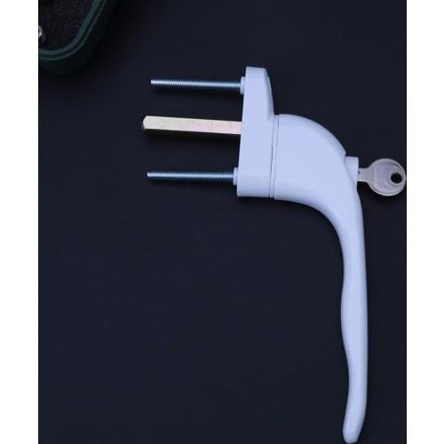 Window Handle Key Locking UPVC Latch Locks Door Turning Handle Double Glazing Aluminum Alloy Spraying Plastic with Screw