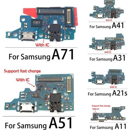 10Pcs Charger Board PCB Flex For Samsung Galaxy A01 A11 A21S A31 A41 A51 A71 A12 USB Port Connector Dock Charging Ribbon Cable