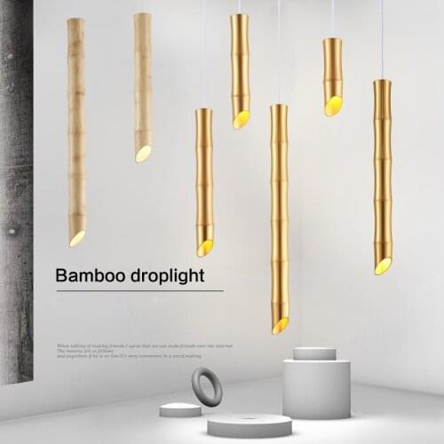 Retro Bamboo Pendant Lights Modern Wood Kitchen Hanging Lamps Fixtures Pendant Lamp Suspension Home Indoor Dining Room Lighting