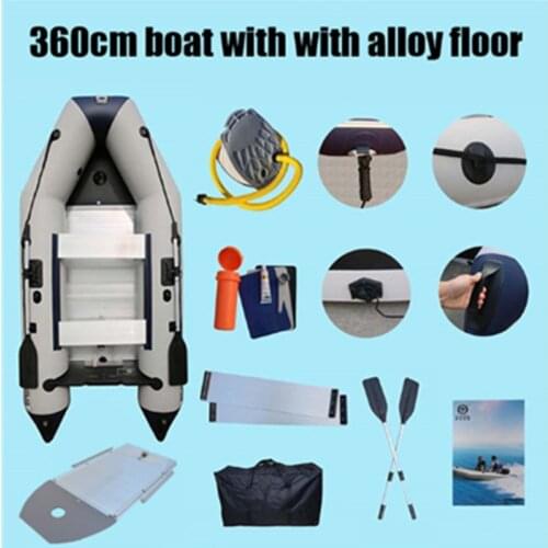 Free Shipping Assault Boat 360cm With Alloy Floor Fishing Outdoor Boat Rubber For Drifting