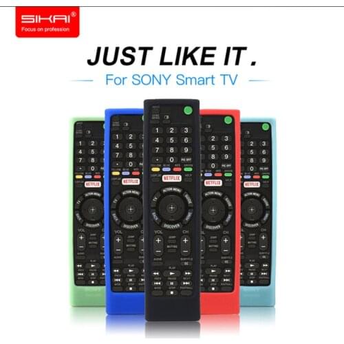 SIKAI Soft Silicon Case Cover For SONY Smart TV Remote Control Case Protective Skin For SONY RMF TX200C Remote Control Cover