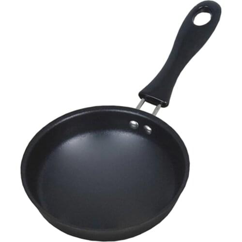 Non-Stick Egg Pan Mini Frying Pan Aluminium Cookware 12cm Black Kitchen Tools