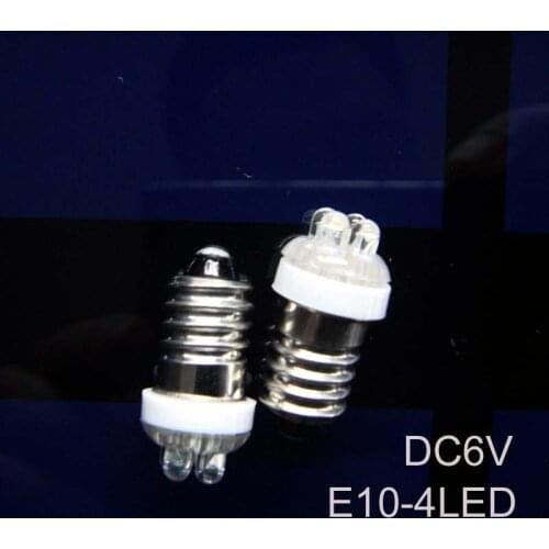 High quality DC6.3V E10,E10 Led Light,E10 Led,E10 Bulb 6V,E10 LED Lamp,E10 Light 6.3V,E10 Indicator Lamp,free shipping 50pcs/lot