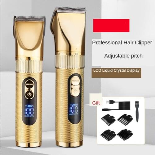 Chargeable Profession Men Hair Clipper Large Thrust Electric Razor Multi-speed Adjustable Electric Clipper Oil Head Clipper