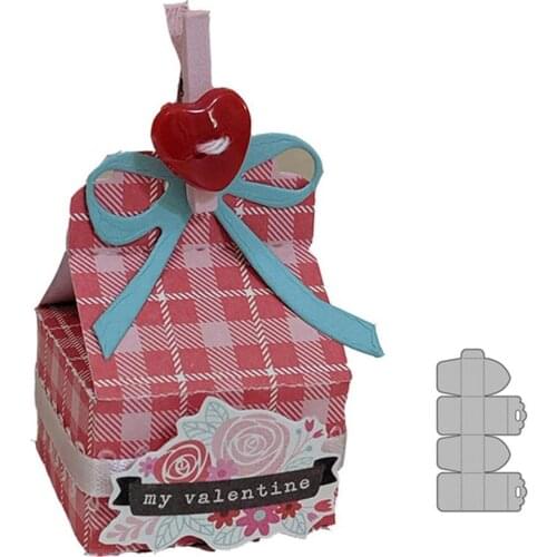 1PC Gift Box Metal Cutting Dies Wedding Treat Bag Dies Scrapbooking Paper Craft Dies Album Embossing Die Cut Decor