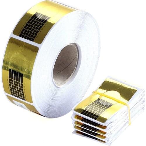 100Pcs Professional Nail Forms Acrylic Curve Builder UV Gel Nail Extension Stencil Nail Art Guide Form Sticker Manicure Tools