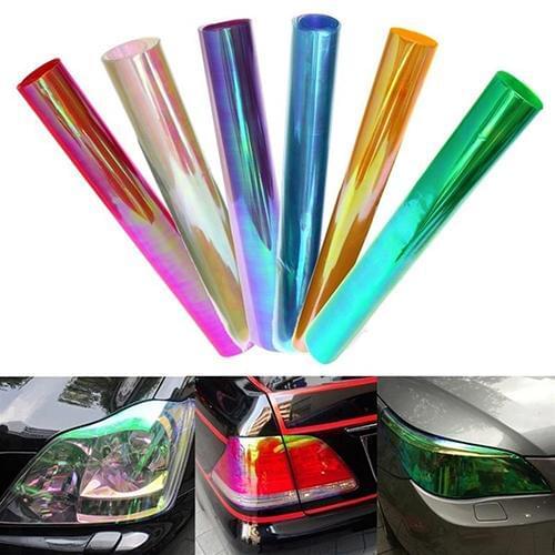 30*200cm Gloss Light wrap Headlight Film Sheet 13 Colors Car Headlight Taillight Fog Vinyl Sticker Wrap