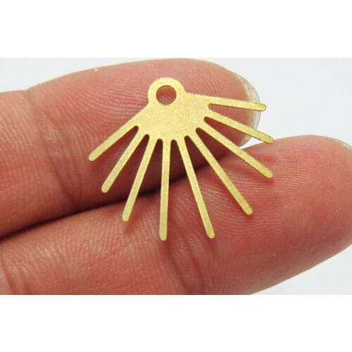 Brass fringe charm Earrings findings Brass pendant 23x21x0.9mm brass pendant for jewelry making -6pcs R1356