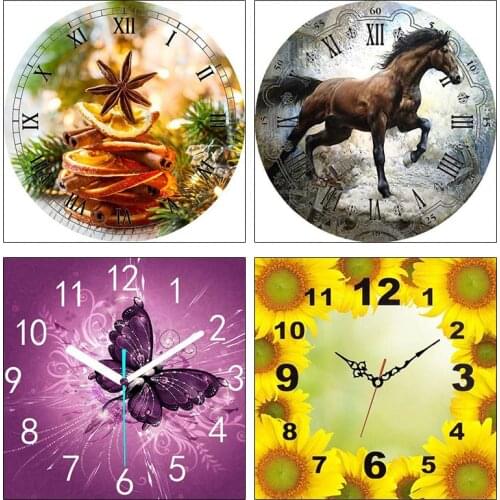 Full Diamond Embroidery Lavender clock 5D Diy Diamond Painting Animal cross stitch Resin Stone Pasted Picture Children Birthday