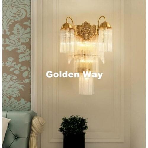Free Shipping European Classical Antique Design LED Brass Wall Lamp Brass Wall Sconce With Glass Shade Brass Wall Lamp Lustre