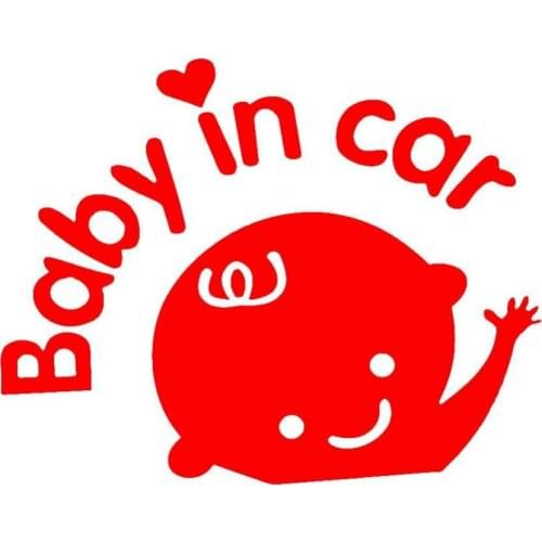 Baby in Car Cute Vehicle Body Window Safety Sign Reflective Decals Sticker Decor автомобильные товары аклейки на авто Accessorie