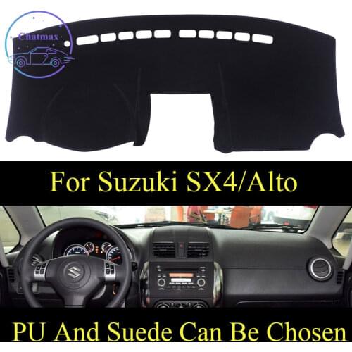 Customize For Suzuki SX4 06-16/Alto 09-16 Dashboard Console Cover PU Leather Suede Protector Sunshield Pad