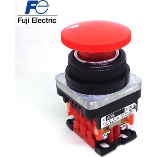 Fe fuji Emergency stop button Switch AR30N0R 30mm AR30NOR-02R Φ30 AR30NOR-01R Push-in, turn-lock, emergency stop button