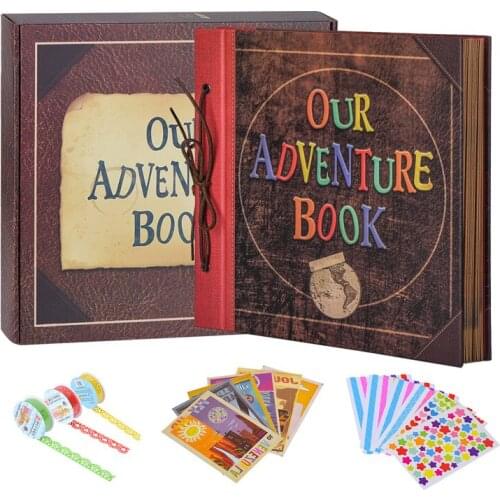DIY Travel Photo Album Journal Adventure Book Handmade Album Paste Vintage Tether Album Our Adventure Book Scrapbook Photo Album