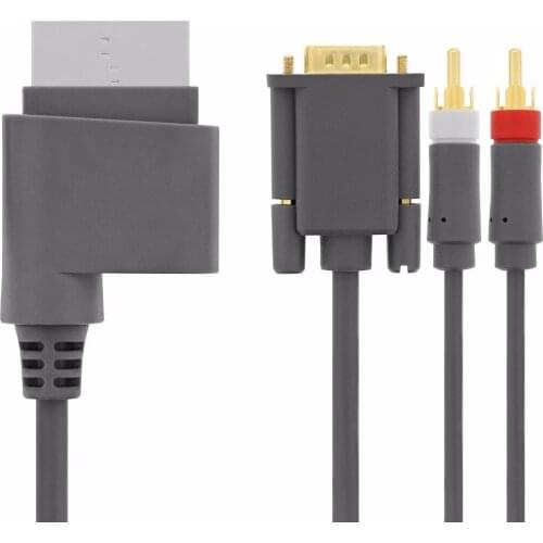 HD HDTV AV VGA Video Optical RCA Audio Cable Cord Wire for Microsoft Xbox 360