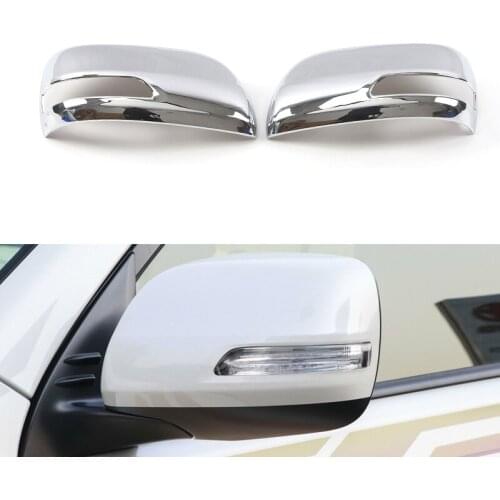 Chrome Side Rearview Mirror Cap Trim Cover For Toyota Land Cruiser 150 Prado LC150 FJ150 2010- 2014 2018 2019 Decoration