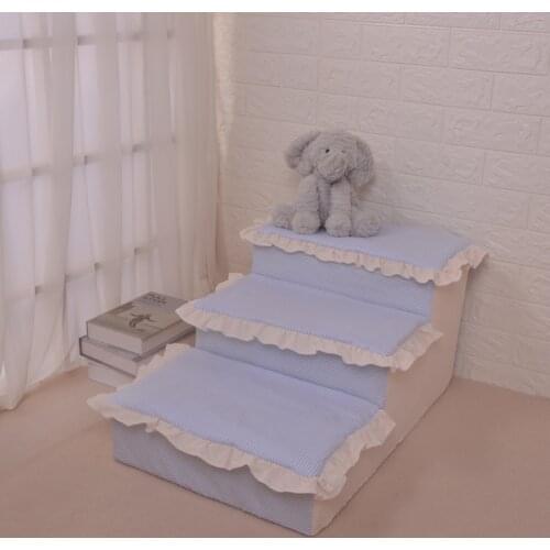 Help Pets To The Sofa And Bed Stairs Cotton Dog Ladder With Non-Slip Function