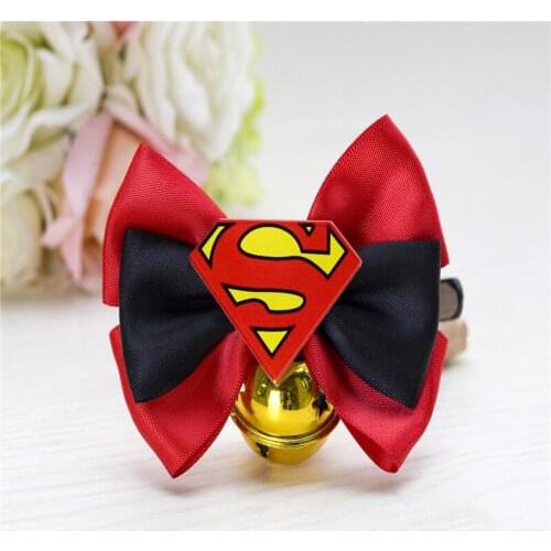 Cute Dog Collar PU Leather Cat Bow Tie Neck Straps Adjustable Kitten Belt Accessories Puppy Necktie Bells Pendant Gifts For Pets