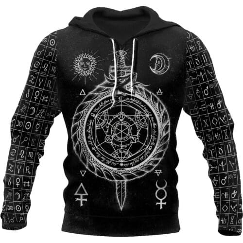 2020 Fashion Mens hoodies Ancient Alchemy 3D Printed black Hoodie Harajuku Streetwear Unisex Casual Jacket Tracksuit DW0138