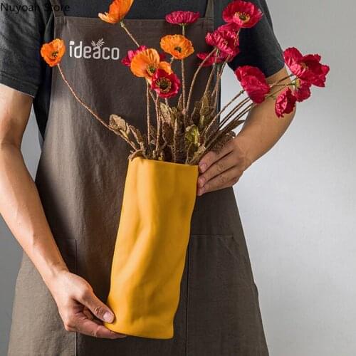 Nordic Light Luxury Ceramic Vase Decoration Home Decoration Crafts Living Room Dried Flowers Flower Arrangement Accessories
