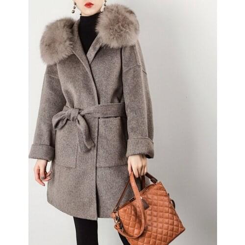 OFTBUY Women's Gray Coats