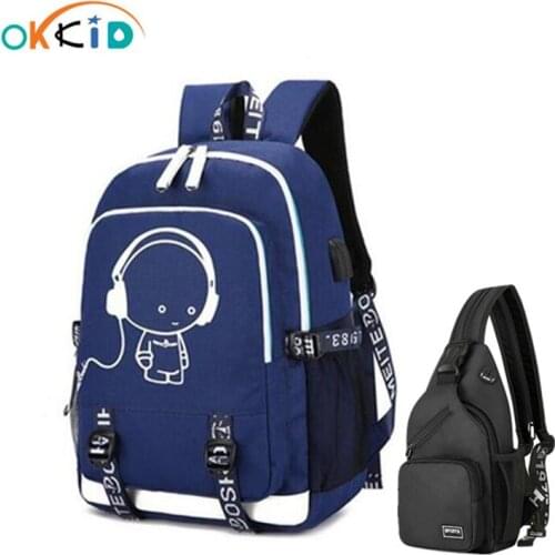 OKKID Men's Black Bags