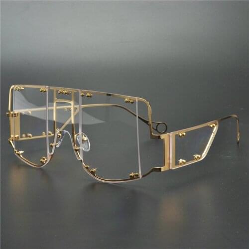 MINCL/Brand Top Grade Eyeglasses Frame Men Optical Frames Women Retro Clear Lens Half rim Glasses Frame Female glasses LXL