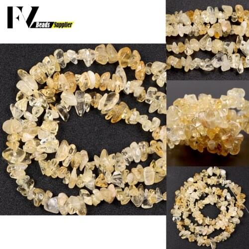 Wholesale Natural Stone 5-8mm Irregular Citrines Chip Beads For Jewelry Making Diy Bracelets Necklace Bracelets Needlwork 15"