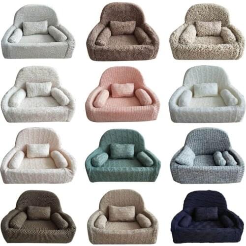 4 Pcs/set Newborn Photography Props Baby Posing Sofa Pillow Set Chair Decoration Infant Photo Shooting Accessories
