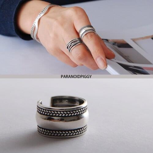 Romantic Charming Open Smooth Ring for Women Vintage Boho Party Rings Gothic Punk Jewelry Gifts for Girls