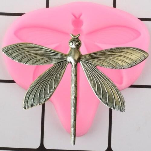 Dragonfly Silicone Mold Insect Cupcake Topper Fondant Molds Cake Decorating Tools Candy Chocolate Mold Clay Resin Pendant Mould