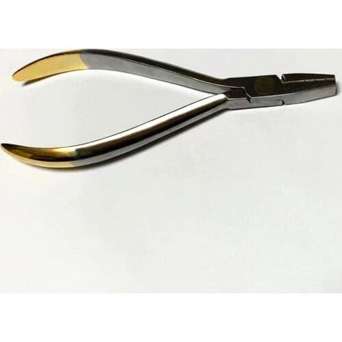 Dental Orthodontic Heavy Hollow Chop Contouring Arch Forming Plier Stainless steel wire bending Tool with 3 Grooves 14cm