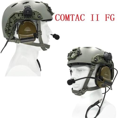 Tactical Electronic Shooting Headset COMTAC II Tactical Helmet Hunting Noise Cancelling Headset For Airsoft Intercom Headset FG