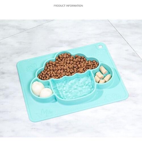 Dog Food Plate Pet Puppy Cat Feeding Pad Silicone Dog Feeder Food Bowls Dish Feed Placement Dog Accessories