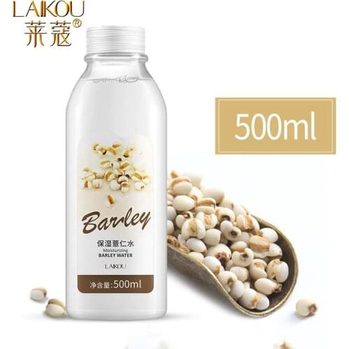 LAIKOU 500ml Barley Face Tonic Moisturizing Hydration Anti-Aging Oil Control Shrink Pores Makeup Water Face Toner Skin Care