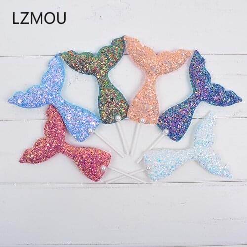 Mermaid Party Cake Topper Cupcake Wedding Decoration Birthday Party Decorations Kids Baby Shower Party Diy Decorations Supplies