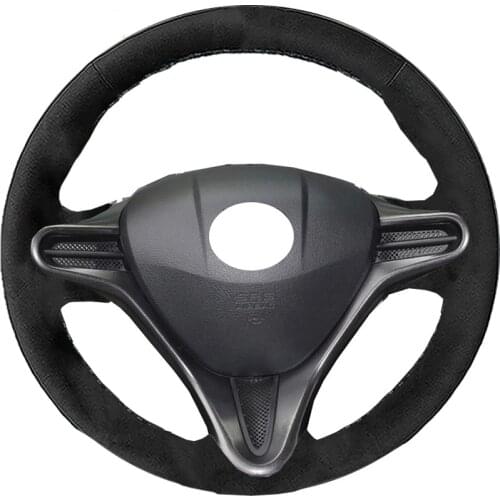Alcantara Leather Suede Car Steering Wheel Cover for Honda Civic