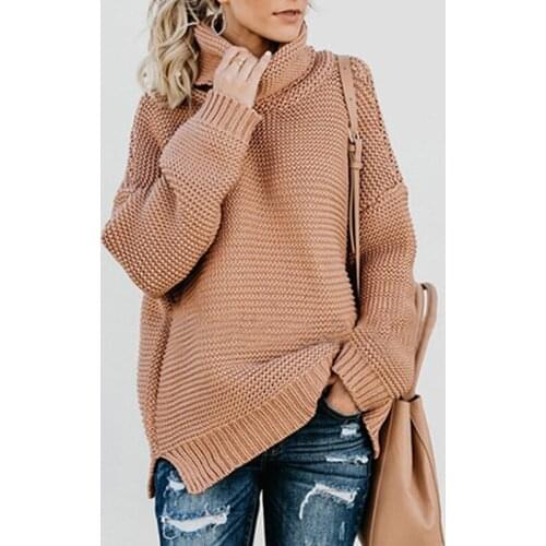 KALENMOS Turtleneck Thick Knit Sweater Women Autumn Winter Long Slevee Pullovers Tops Casual Loose Solid Fashion New Sweaters