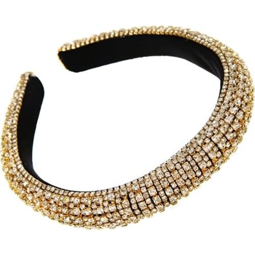 ZHINI Luxury Personality Color Rhinestone Headbands for Women New Fashion Zircon Crystal Hair Band Jewelry Hair Accessories Gift