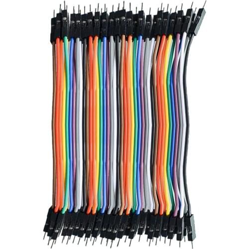 1lot =40pcs 10cm 2.54mm 1pin 1p-1p male to male jumper wire Dupont cable for