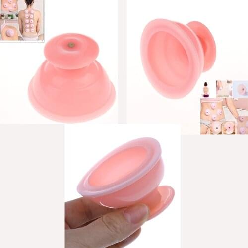 1pc Vacuum Silicone Cupping Cups Family Body Massage Helper Anti Cellulite Health Care Massage Face Neck Medical Pump Suction