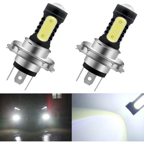 2pcs H4 LED Car Fog lights 5000K LED Motorcycle Headlight Driving DRL Auto Daytime Running Light WHITE DC12V