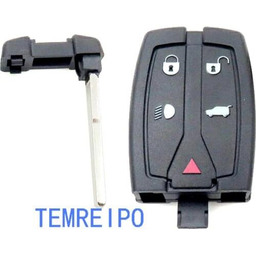 5 Button Replacement Remote Key Shell Uncut Blade Fob Case Fit For Land Rover Freelander 2 3