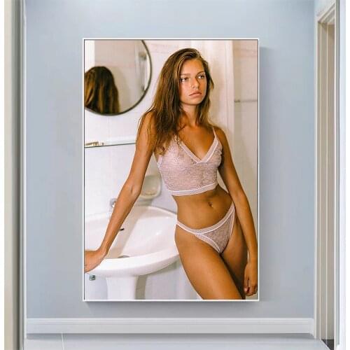 Anastasiia Matviienko Sexy Model Pretty Girl Swimsuit Pose Wall Silk Cloth HD Poster Art Home Decoration Gift